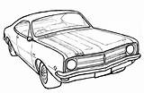 Drawing Car Muscle Holden 1969 Utes Monaro Lovers Coloring Camaro Clipart Pages Clip Dream Horn Designs sketch template