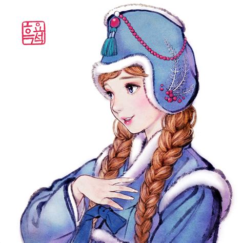 Anna Frozen Disney Frozen Disney Traditional Clothes 1girl