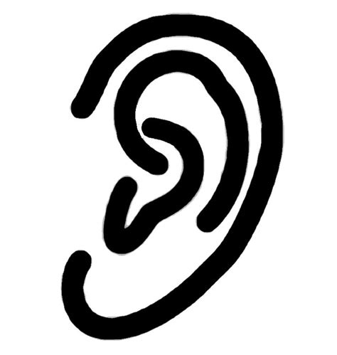 human ear png image human ear stencil designs icon design