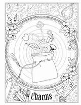 Coloring Spells Spell Wiccan Witchy Wicca Pagan Witchcraft Přečíst Charms sketch template
