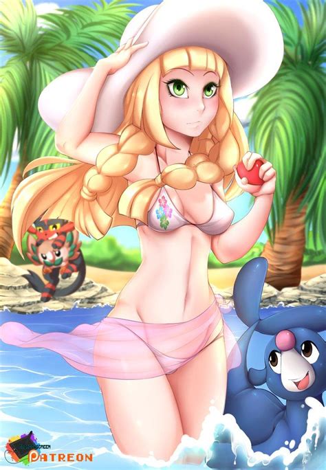 lillie on the beach pokémon sun and moon know your meme