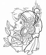 Coloring Tattoo Pages Tattoos Printable Print Adults Colouring Book Modern Gypsy Creative Dover Publications Designs Color Adult Haven Female Welcome sketch template