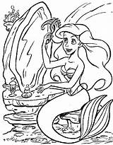 Ariel Coloring Pages Mermaid Little Print Kids Disney Color Girls sketch template