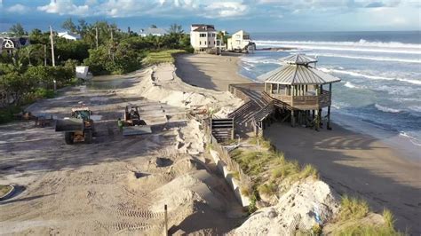 amazing drone video hurricane nicole creates massive erosion