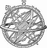 Compass Sphere Armillary Armilla Sundial Astronomy Sextant Esfera Armilar Copernicus Scienza Astrolabe Astronomical Astrolab Tattoos Fisiche Scienze Astrological Armillare Sfera sketch template