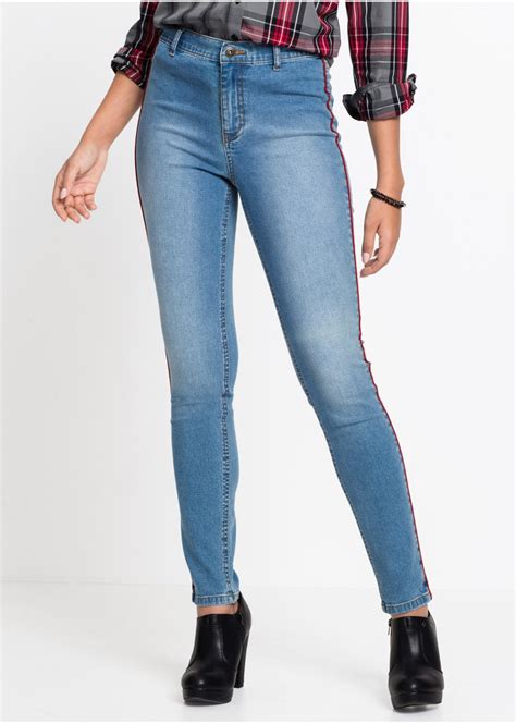 skinny high waist jeans dark denim dames bonprixnl