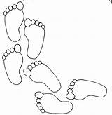 Footprints Cliparts Foot Steps Human Coloring sketch template