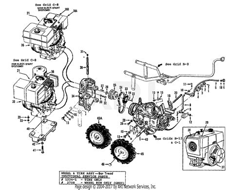troy bilt  horse opc hp rototiller sn   parts diagram  wheel speed