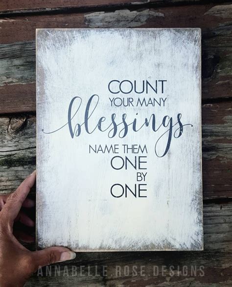 count   blessings      rustic sign etsy