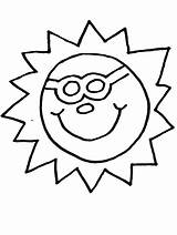 Coloring Sun Pages Printable Spring Library Clipart sketch template