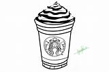 Frappuccino sketch template