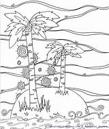 Coloring Pages Beach Tree Doodle Sheets Island Palm Adult Palmtree Choose Board Alley Pattern Colouring Trees Printable Mediafire Summer sketch template
