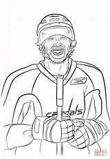 Hockey Ovechkin Coloring Nhl Pages Alex Kevin Durant Printable Messi Sport Color Drawing Brady Tom Clipart Sports sketch template