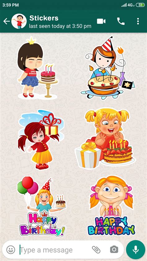 happy birthday stickers apk  android