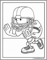 Football Coloring Pages Player Running Back Quarterback American Print Colorwithfuzzy Pdf sketch template