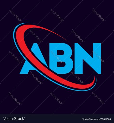 abn letter logo design royalty  vector image