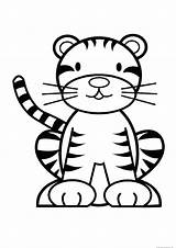 Coloring Tiger Pages Daniel Getcolorings Baby sketch template