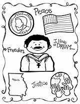 Luther Mlk Preschool Freedom Tarkan Getdrawings sketch template