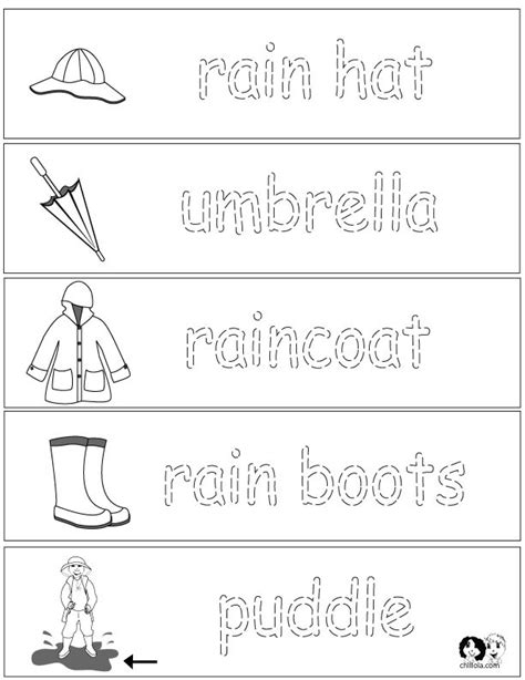 rain worksheets  kindergarten writing worksheets kindergarten