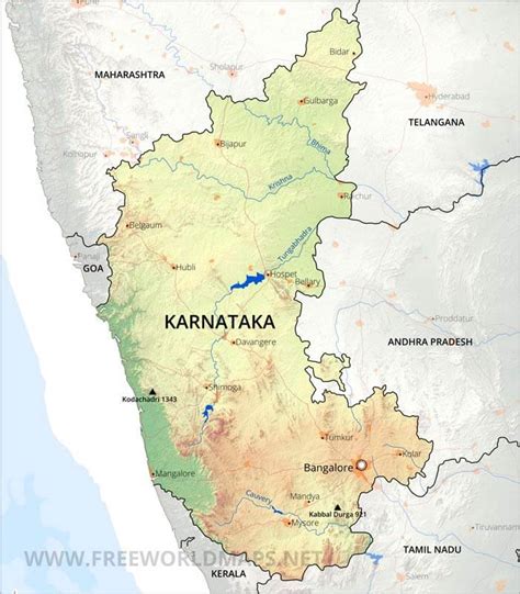 karnataka maps