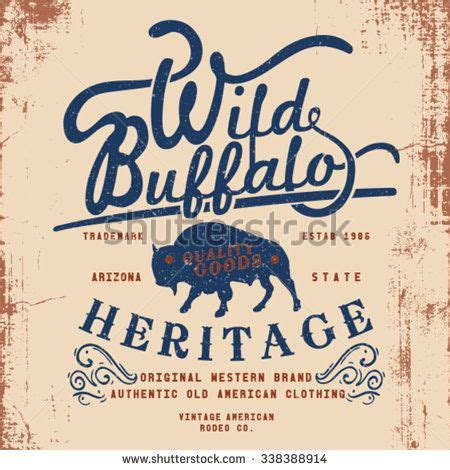 style buffalo sign   words wild buffalo   front