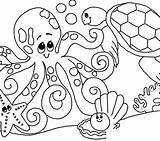 Sea Coloring Pages Under Seashell Life Printable Realistic Colouring Adults Getcolorings Sheets Print Color Seaweed Kids Shells Shell sketch template