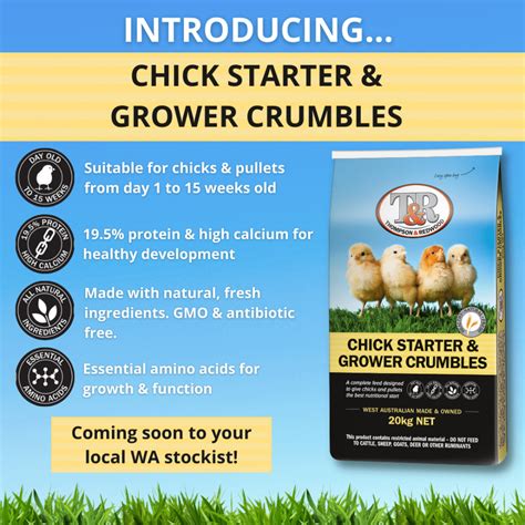 New Product Introducing Chick Starter And Grower Crumbles 20kg