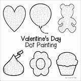 Dot Dauber Bingo Marker Painting Pages Coloring Valentine Valentines Preschool Worksheets Activities Printable Crafts Printables Do Kids Shapes Color Toddler sketch template