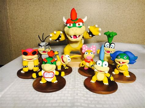 Made The Koopalings Bowser And Bowser Jr Out Of Polymer Clay Gaming