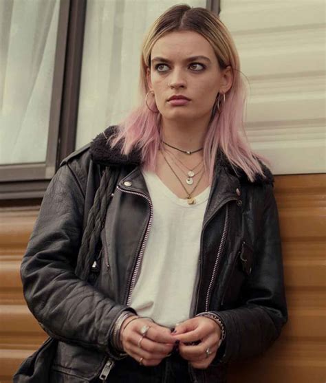 Emma Mackey Sex Education Maeve Wiley Leather Jacket