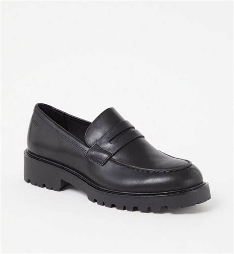 vagabond shoemakers klassieke zwarte leren loafers black dames schoenennl