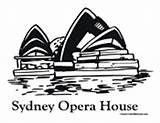 Coloring Opera House Sydney Australia Colormegood sketch template