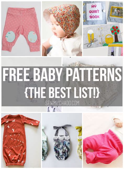 baby patterns   list sew  ado