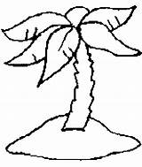 Island Palm Tree Drawing Coloring Deserted Desert Drawings Coconut Tableau Choisir Un Palmier Getdrawings Colorier Dessin sketch template