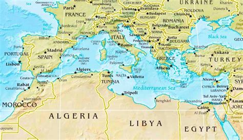 mediterranean sea physical map mediterranean map printable printable maps
