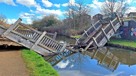 grand union canal footbridge collapses  northolt ealingnews