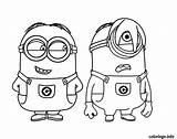 Minions Colorier Despicable Rigolent Deux Coloriages Garcon Mignons Zig Sharko Craquant Minon sketch template