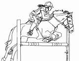 Horse Jumping Coloring Pages Riding Horses Rider Drawing Printable Horseback Coloriage Hard Racing Color Chevaux Colouring Print Sheets Getcolorings Adult sketch template