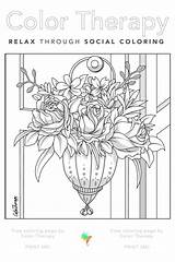 Coloring Therapy Color Pages sketch template
