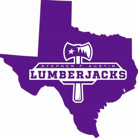 stickertalk officially licensed sfa texas lumberjacks sticker  inches