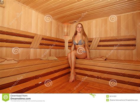 Woman In Sauna Stock Image Image 29741251
