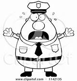 Chubby Frightened Police Man Coloring Clipart Cartoon Cory Thoman Outlined Vector 2021 sketch template