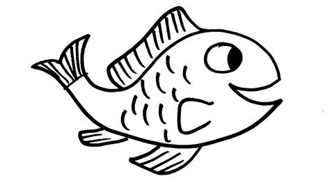 draw fish drawing  kids easy fish art step  step youtube