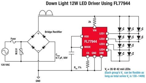 fl dimmable high power led direct ac driver onsemi mouser