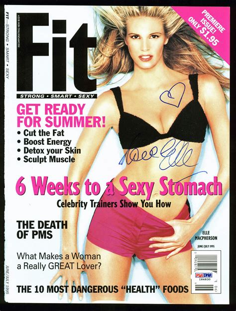 Elle Macpherson Authentic Signed Fit Magazine Cover