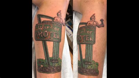 florida woman gets iconic nc motel sign tattooed on her leg miami herald
