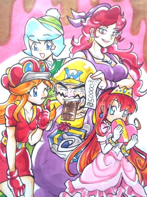 wario mona captain syrup princess shokora and queen merelda mario