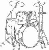 Coloring Pages Drums Kids Print Drum Colouring Musical Instruments Instrument Music Set Drawing Drawings Choose Board sketch template