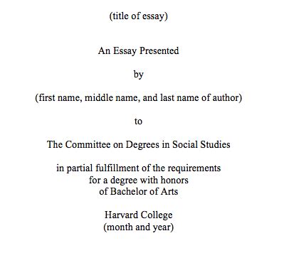 thesis format  committee  degrees  social studies