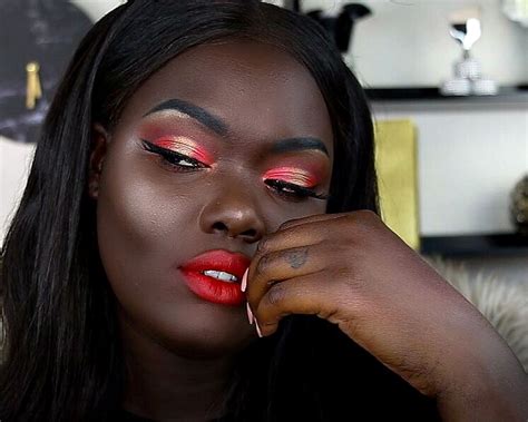 25 cute makeup with red lipstick for black women that you must try